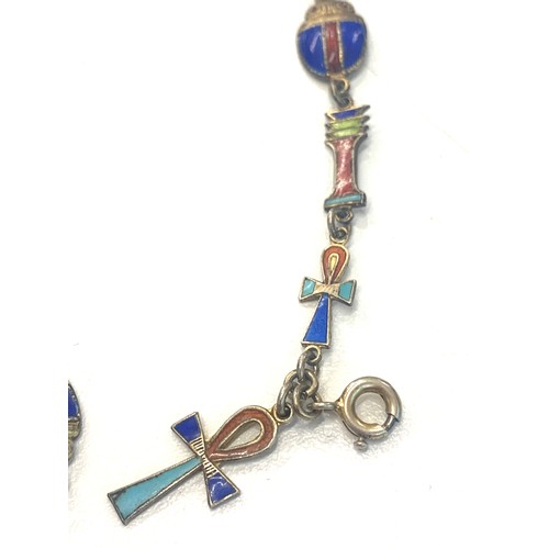 270 - Egyptian revival enamel necklace