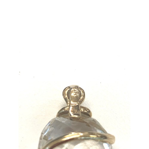 150 - 9ct gold snake wrap gemstone pendant