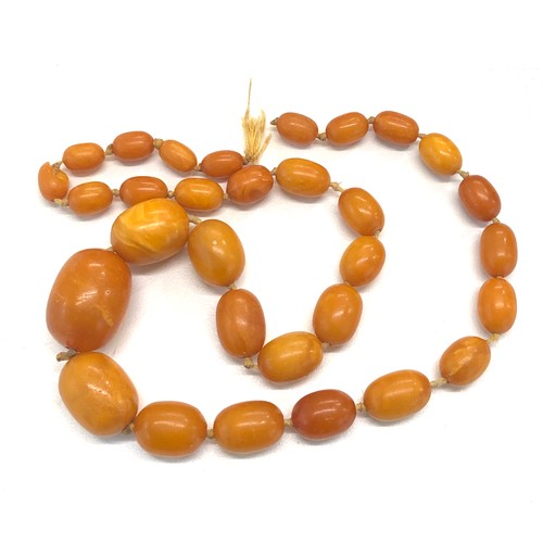 334 - Butterscotch amber necklace 55g