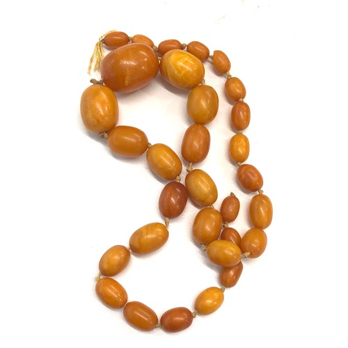 334 - Butterscotch amber necklace 55g