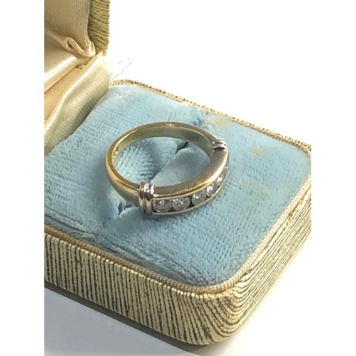 168 - 18ct gold diamond half eternity ring weight approx 4.6g size approx k/l