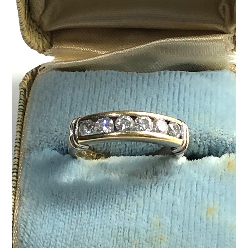 168 - 18ct gold diamond half eternity ring weight approx 4.6g size approx k/l