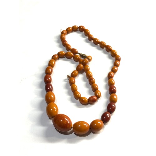 203 - Butterscotch egg yolk amber necklace weight 30g