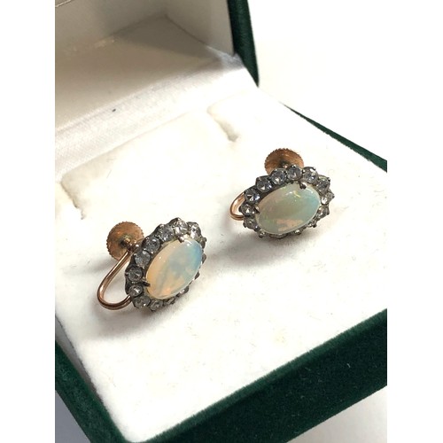 303 - 9ct gold opal earrings