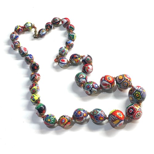 97 - Art deco millefiori bead necklace