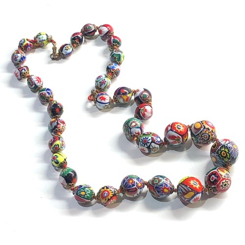 97 - Art deco millefiori bead necklace