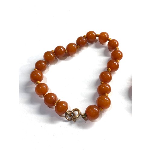 202 - 2 butterscotch amber bracelets 14.5g