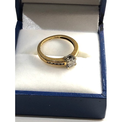 240 - 18ct Gold and diamond ring, ring size approx i/j