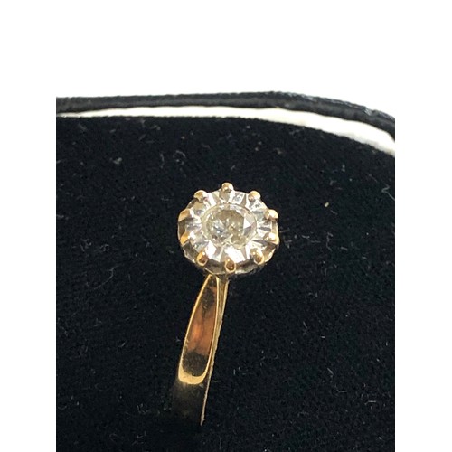 174 - 18ct gold diamond solitaire ring .30 dia measures approx k/l weight approx 3.2g