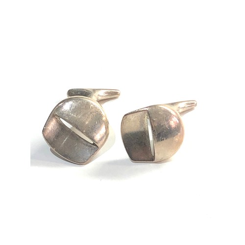 238 - Georg Jensen abstract silver cufflinks