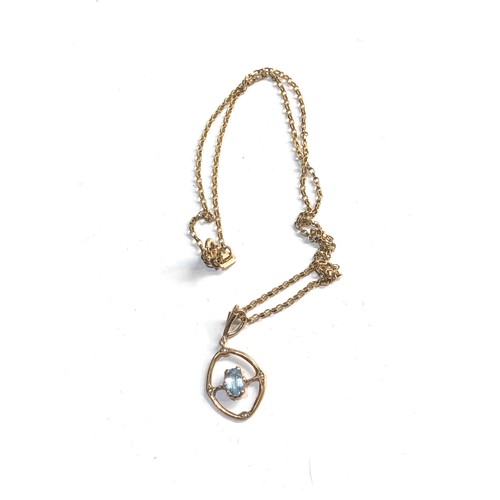 210 - small 9ct gold gem set pendant and chain