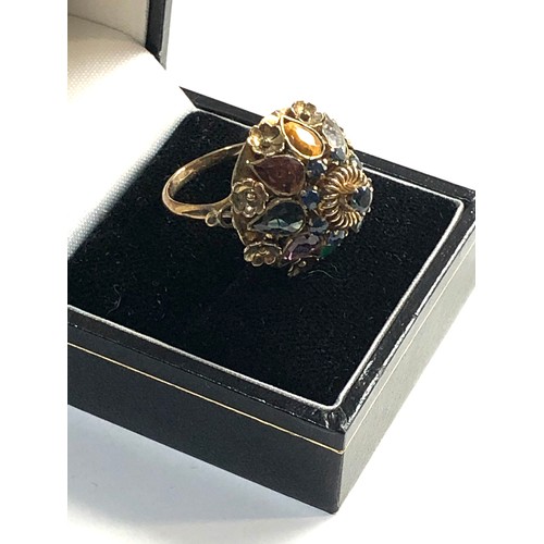 46 - 9ct gold hareem ring, ring size approx L