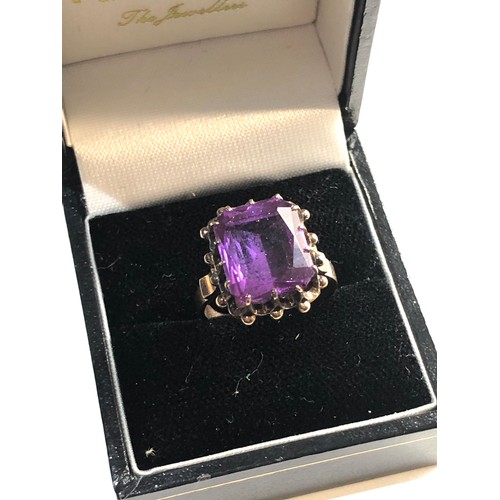 42 - Antique 9ct gold synth alexandrite ring weight approx 6g ring size approx o/p