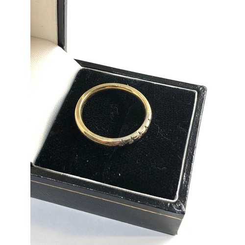 154 - 14ct gold diamond band ring, ring size approx R weight approx 4g