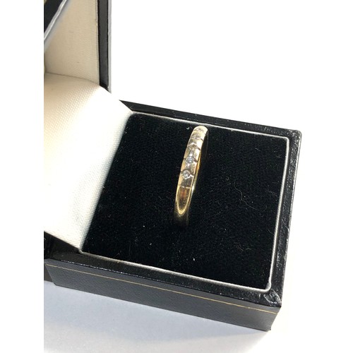 154 - 14ct gold diamond band ring, ring size approx R weight approx 4g