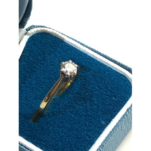 289 - 18ct diamond solitaire,  ring size approx i/j