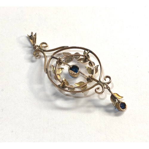 48 - 9ct gold Edwardian pendant, good overall condition