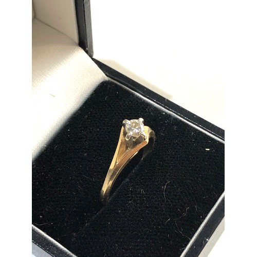 279 - 14ct gold diamond ring,  ring size approx m/n