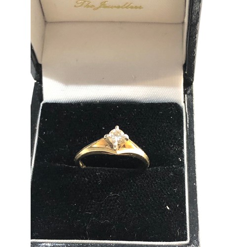 279 - 14ct gold diamond ring,  ring size approx m/n