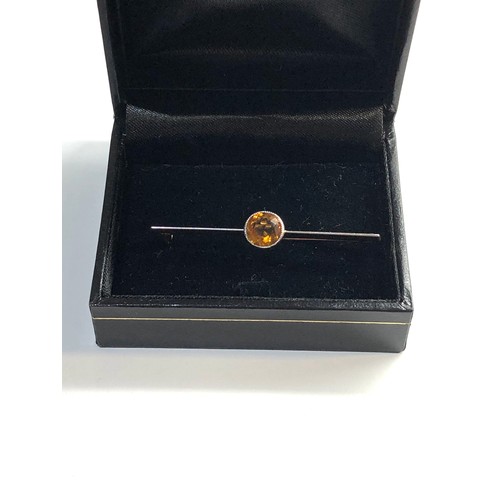 3 - Antique high carat gold & citrine brooch measures approx49mm weight 4.3g