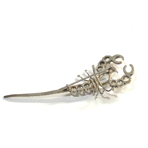 208 - silver moonstone scorpion brooch