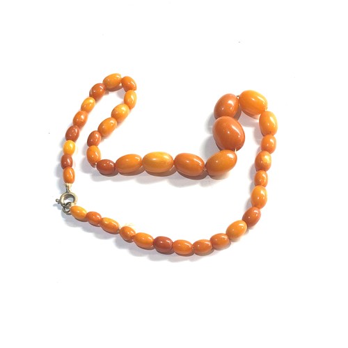 321 - egg yolk amber necklace 11g