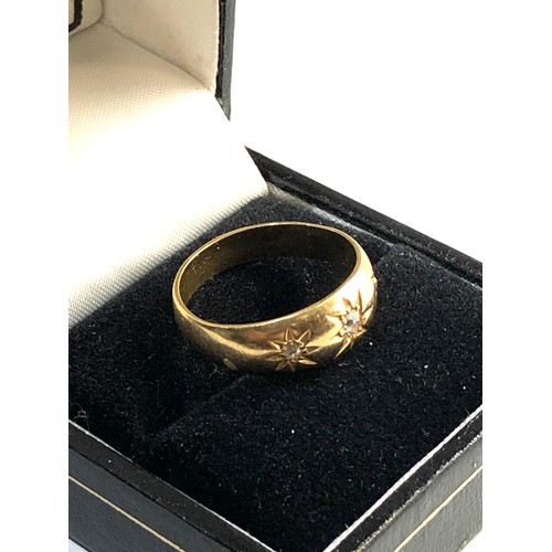 164 - 18ct gold diamond gypsy ring, weight approx 4.8g size approx o/p