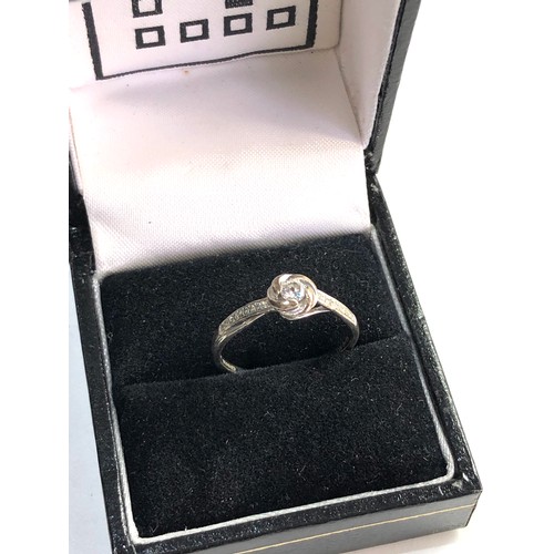 207 - 9ct white gold diamond ring