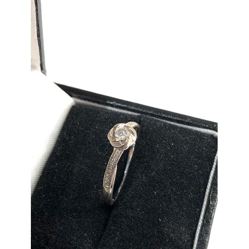 207 - 9ct white gold diamond ring