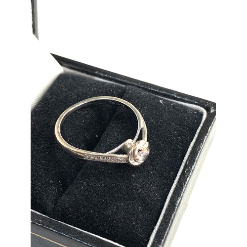 207 - 9ct white gold diamond ring