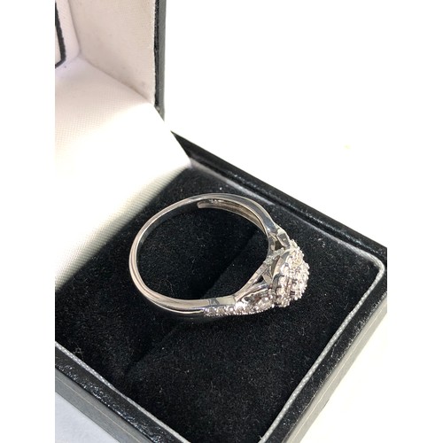 149 - 9ct white gold diamond ring, wright approx 3.6g ring size approx V