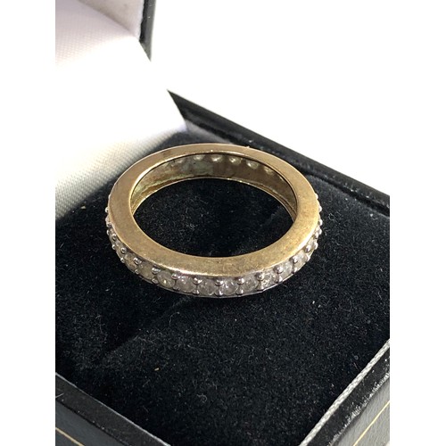 39 - 9ct gold eternity ring, ring size approx o/p weight approx 2g