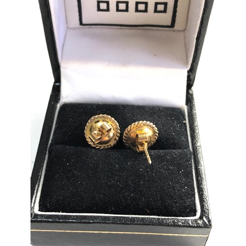 29 - Antique 9ct Gold pearl studs