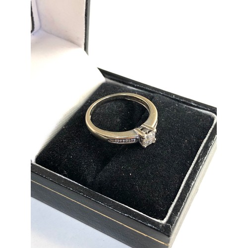 223 - 18ct white gold diamond ring 0.25, ring size approx n weight approx 3g