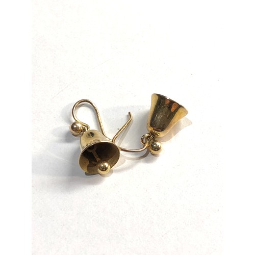 70 - 9ct gold bell earrings