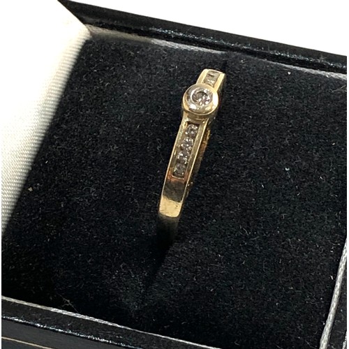 59 - 9ct gold diamond ring ring size approx Q/R weight approx 1.6g