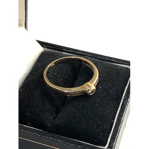 59 - 9ct gold diamond ring ring size approx Q/R weight approx 1.6g