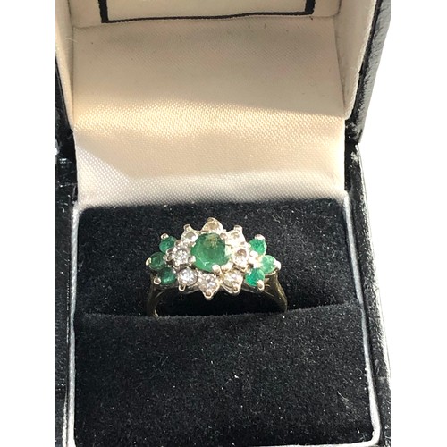 28 - 18ct Gold enamel diamond ring, ring size approx n/o, good overall condition