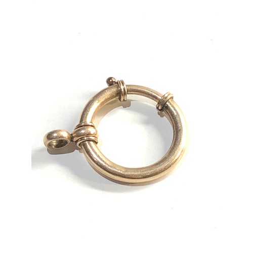 182 - 9ct gold over oversized  fob/ holder