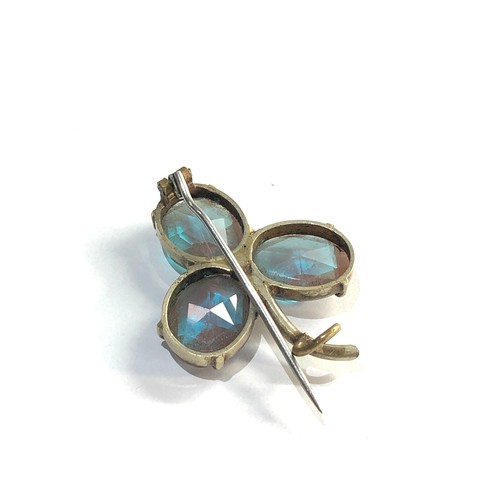 13 - Antique victorian saphiret brooch each stone measures approx 13mm by 11mm, brooch is in good overall... 