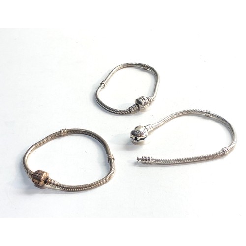 356 - 3 silver pandora bracelets