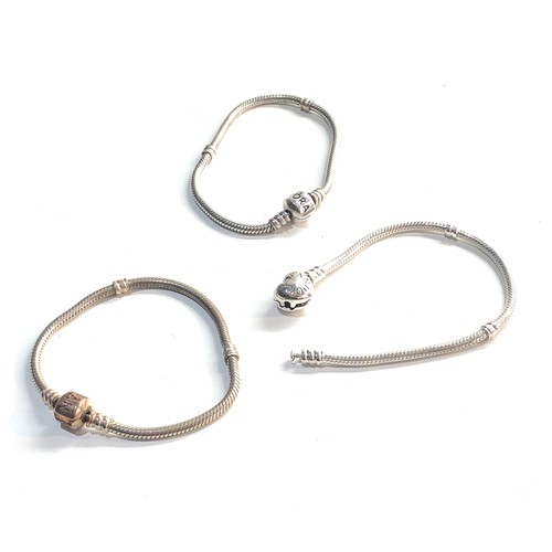 356 - 3 silver pandora bracelets