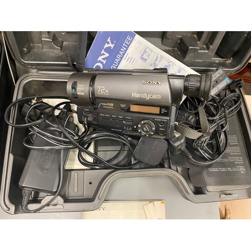 41 - Sony Video Camera Recorder Video 8 XR with case etc ad a VHS NV-MC6B recorder, both untested