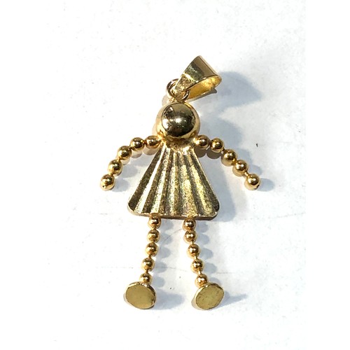 210 - 18ct gold girl charm / pendant 2.2g