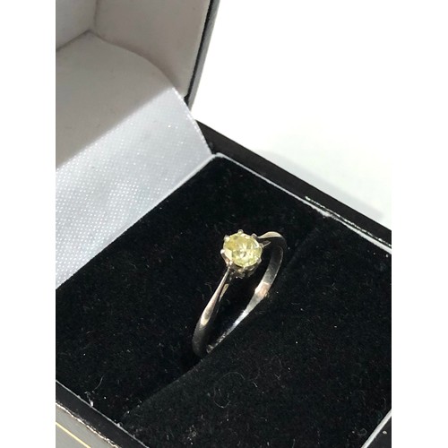 254 - 18ct gold old cut yellow tone diamond ring weight 1.5g