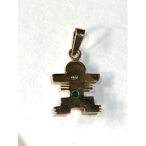 185 - 18ct gold Mexican man charm