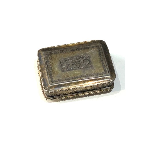 24 - Antique Georgian silver vinaigrette missing interior