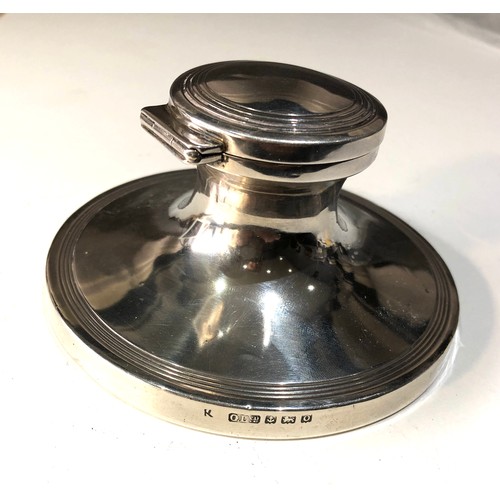 5 - Antique silver inkwell