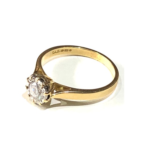 37 - 18ct gold diamond ring .33ct diamond