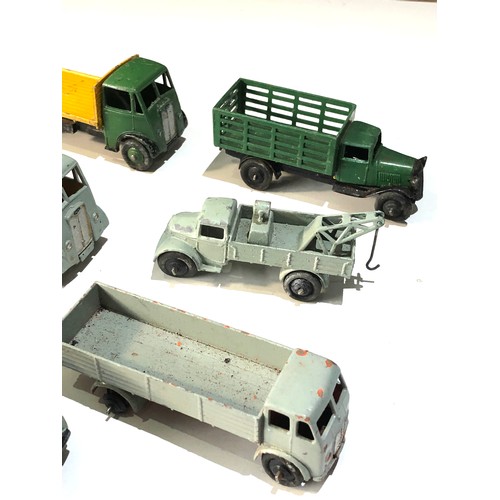 446 - Selection of vintage Dinky lorries played worn condition